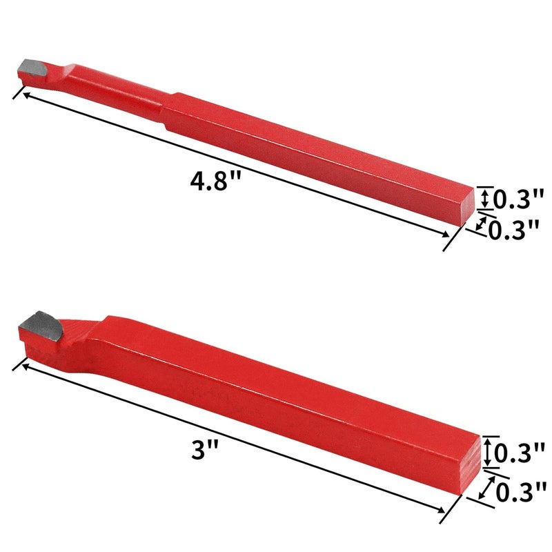 SENDUO Store 11 Pc 5/16" Carbide Tip Tipped Cutter Tool Bit Cutting Set for Metal, Suitable for Ordinary and CNC Lathe - Image 5